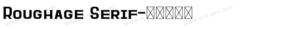 Roughage Serif字体转换